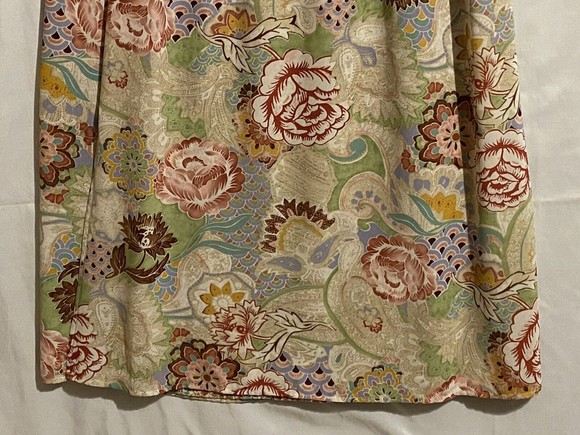 Pendleton Maxi Skirt S Womens Green Multicolor Floral Summer Lightweight Slits - Picture 5 of 12